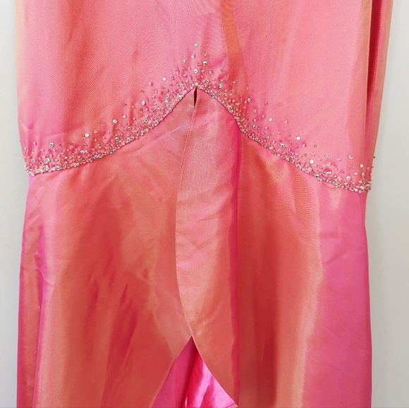 Vintage Y2K Color Shift Silk  Mermaid Formal Evening Gown - Picture 6 of 13